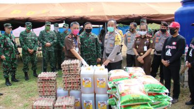 Kejati Malut Sumbang  Sembako Ke Dapur Lapangan TNI-POLRI