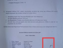 Palsukan Tanda Tangan, Kades Tabadamai Di Adukan Ke Polsek