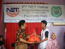 Peduli, PT. NET Bagikan Paket Sembako Ke Panti Asuhan Permata Hati