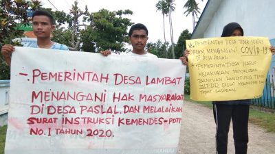 Dianggap Molor Tangani BLT DD, Kades Paslal Didemo