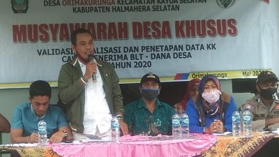 Konflik Musdes BLT Desa Orimakurunga Diselesaikan Pendamping Desa dan Pendamping Kabupaten
