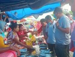 Tampung Aspirasi Rakyat,Usman Sidik Blusukan ke Pasar Bumdes Labuha dan Madaong