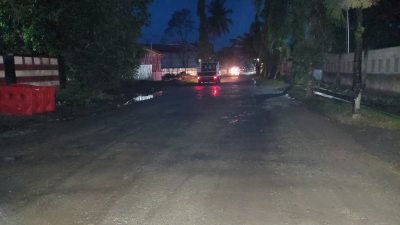 Jalan Rusak Depan Rumah Kepala BPPKAD Halsel Telah di Aspal PUPR