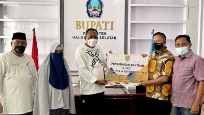 Harita Nickel Sumbang Pemda Halsel 1 Unit Alat PCR dan Seribu Dosis Vaksin Covid-19