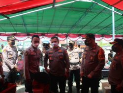Kapolres Halsel Dampingi Tim Asistensi Polda Malut Tinjau Gerai Vaksinasi Masal