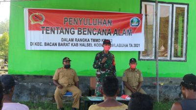 Satgas TMMD Kodim 1509/Labuha Gelar Penyuluhan Bencana Alam