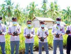 Sebanyak 6.900 Bibit Mangrove Ditanam Kelompok Binaan Harita dan Unkhair