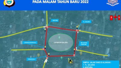 Polres Ternate Tutup Area Landmark dan Lapangan Ngaralamo Jelang Tahun Baru 2022