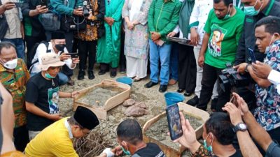 Cak Imin Lakukan Peletakan Batu Pertama Kantor PKB Halsel