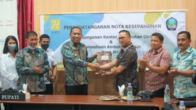 Harita Nickel Bangun Kantor Camat Obi dan Sediakan Ambulans Laut