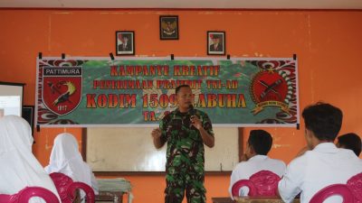 Kodim 1509/Labuha Gelar  Kampanye Kreatif Penerimaan Prajurit TNI AD 2022