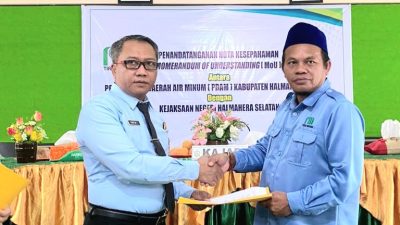 Kerja Sama Bidang Hukum, PDAM dan Kejari Halmahera Selatan Teken MoU