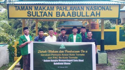 Sambut Satu Abad NU, GP Ansor Kota Ternate dan PAC Ziarah Makam