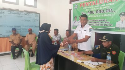 Realisasi Dana Desa Pemdes Orimakurunga Salurkan BLT Tahap I 2023